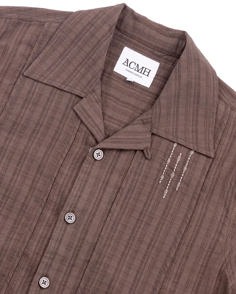 Naked Shirt - Burnt Umber Crinkle Check - Image 4
