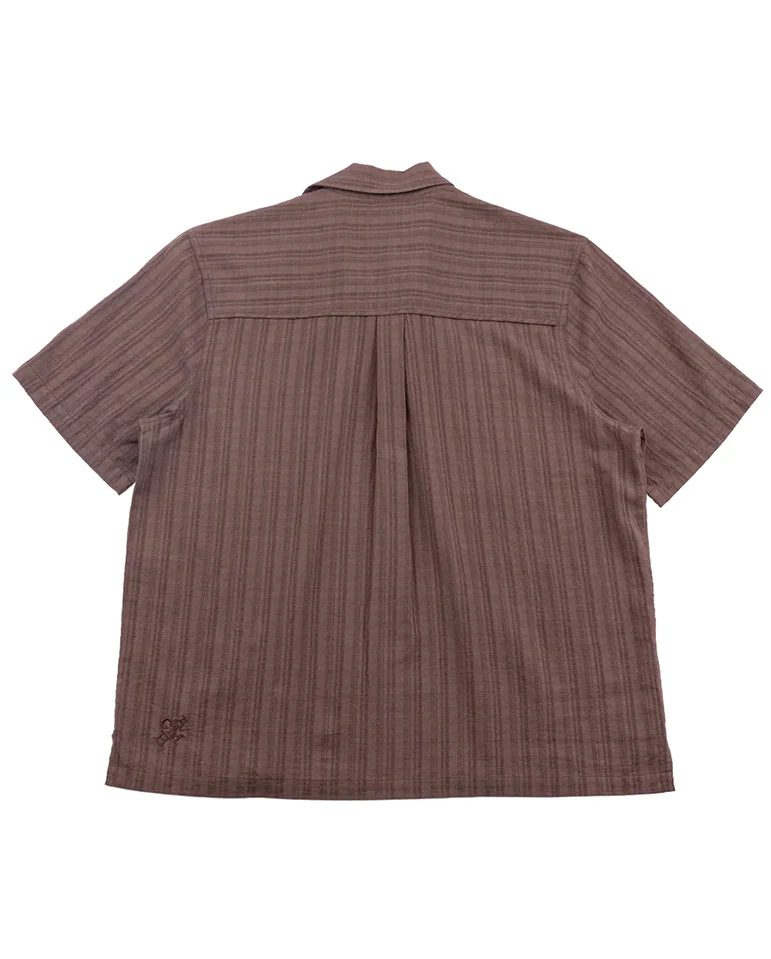 Naked Shirt - Burnt Umber Crinkle Check - Image 5