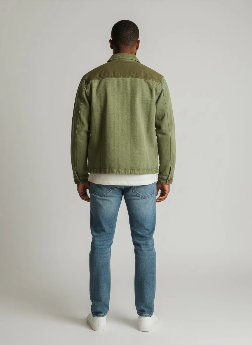 O'Rourke Chore Jacket - Khaki - Image 4