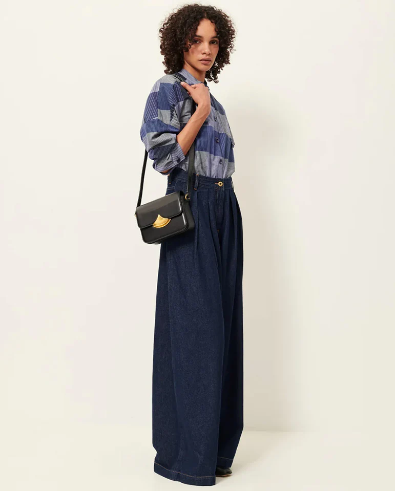 Orregia Blouse - Blue Patchwork - Image 5