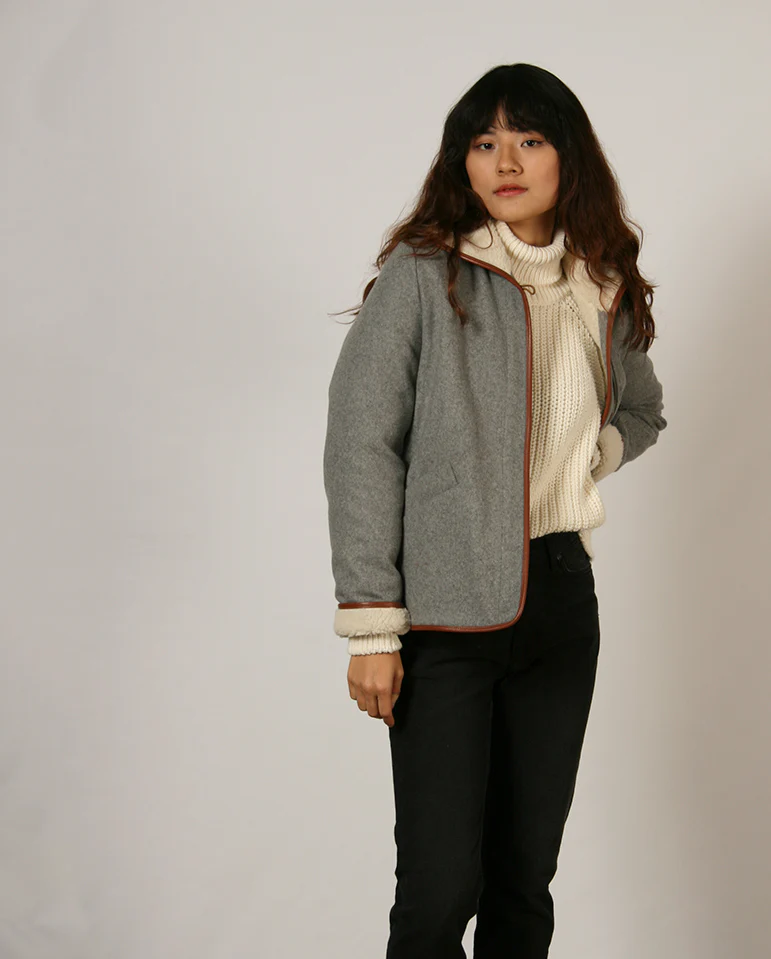 Paolo Coat Cloud Grey - Image 3