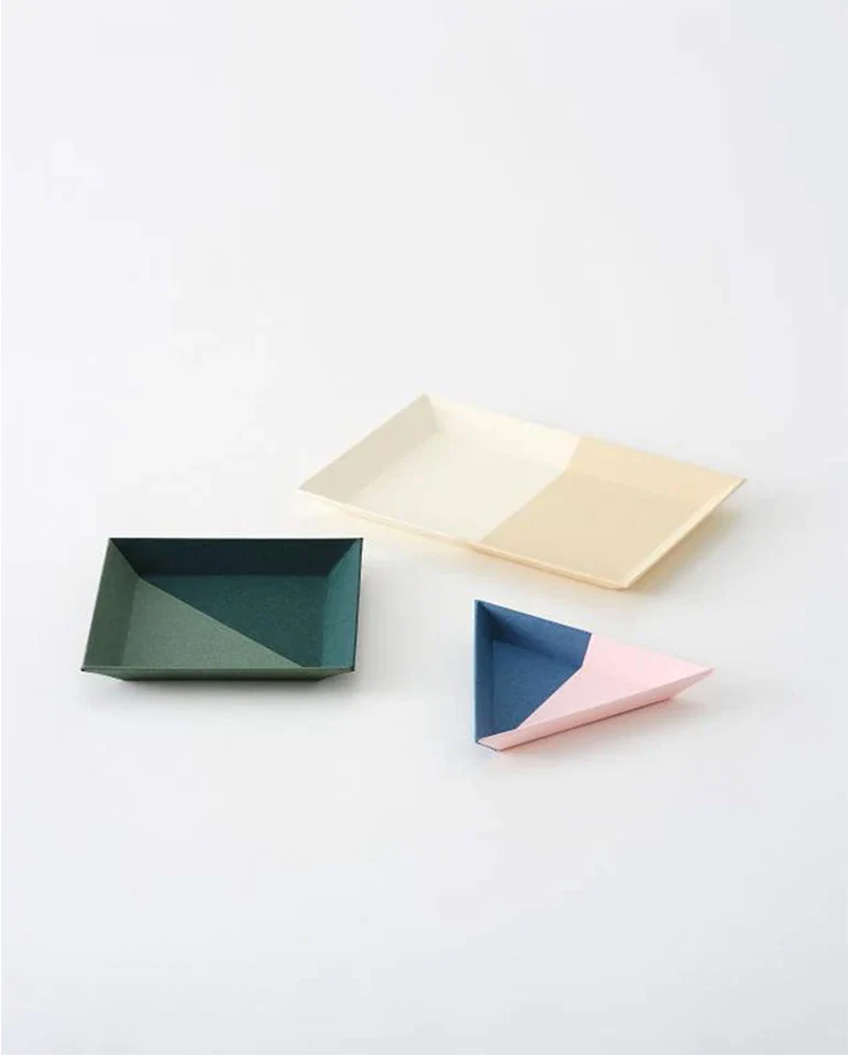 Paper Tray Triangle - Small Pink Blue - Image 3
