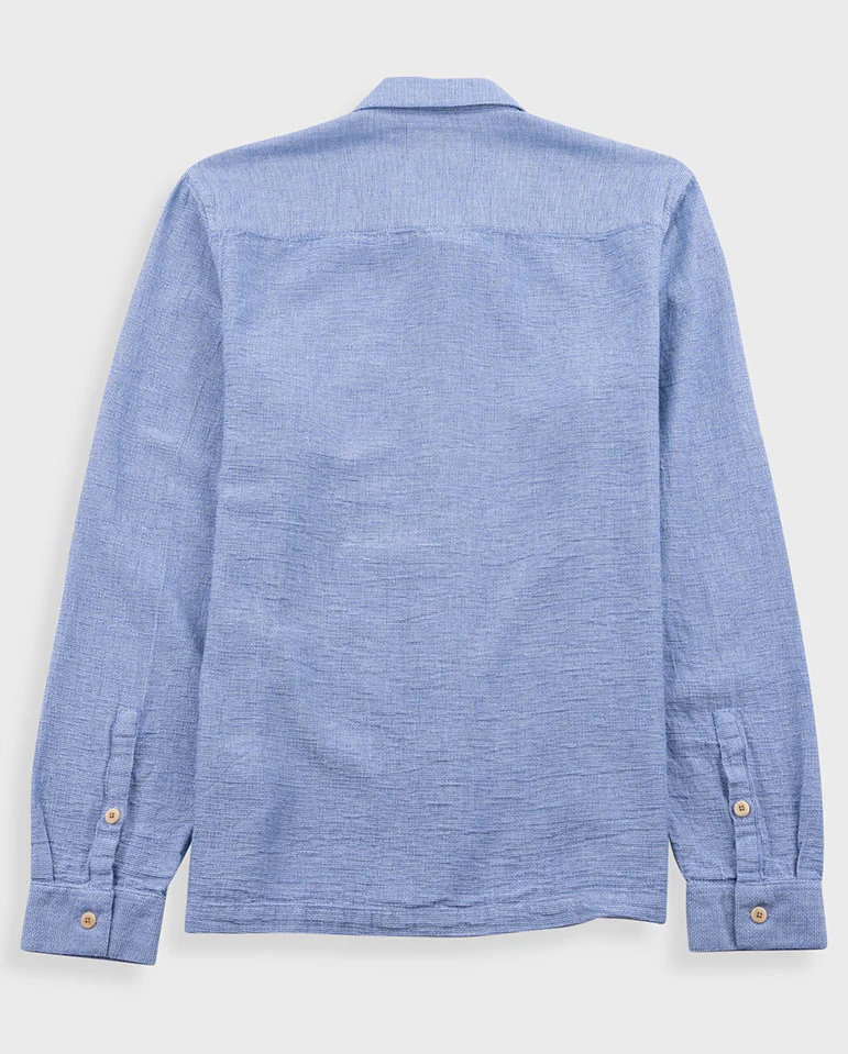 PATCH SHIRT - LIGHT INDIGO BASKETWEAVE - Image 6