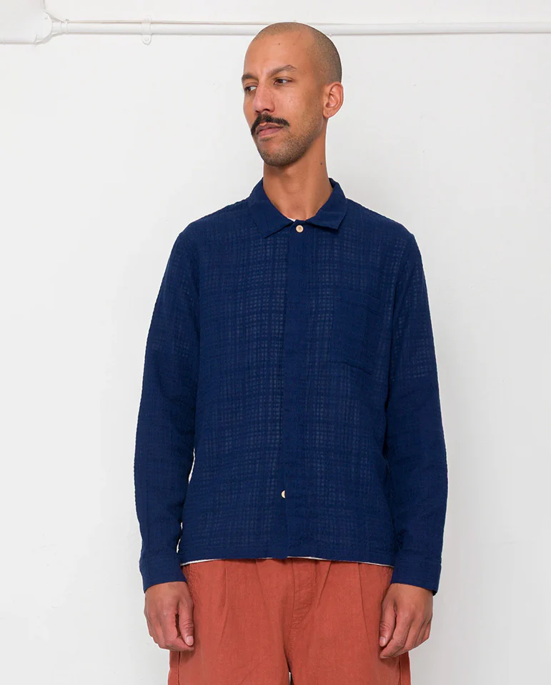 PATCH SHIRT - NAVY OPENWEAVE - Image 2