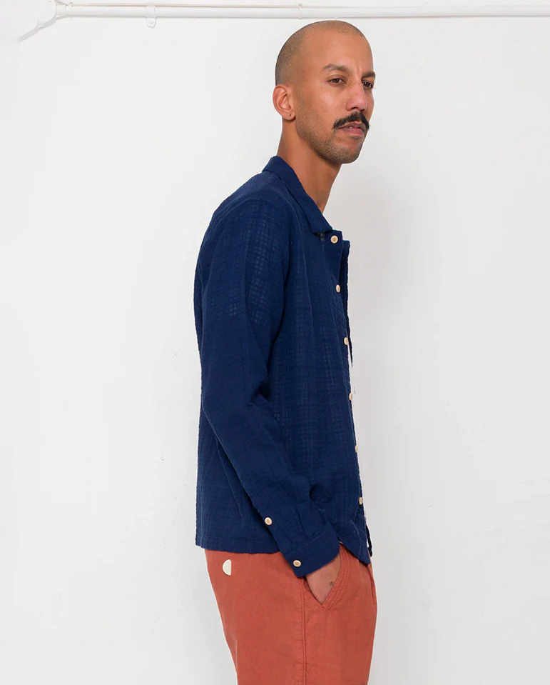 PATCH SHIRT - NAVY OPENWEAVE - Image 3