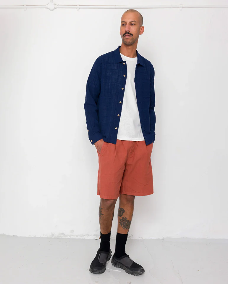 PATCH SHIRT - NAVY OPENWEAVE - Image 4