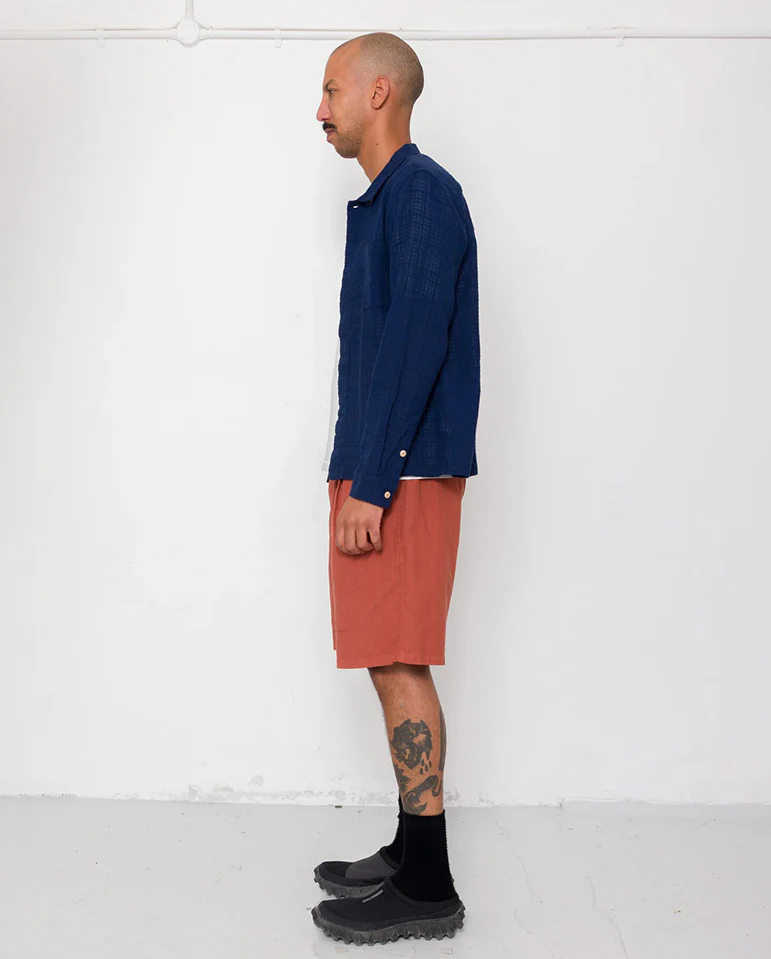 PATCH SHIRT - NAVY OPENWEAVE - Image 6