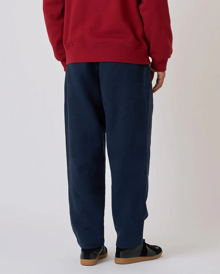 Pleated Track Pant - Dark Navy Patchwork - Image 3
