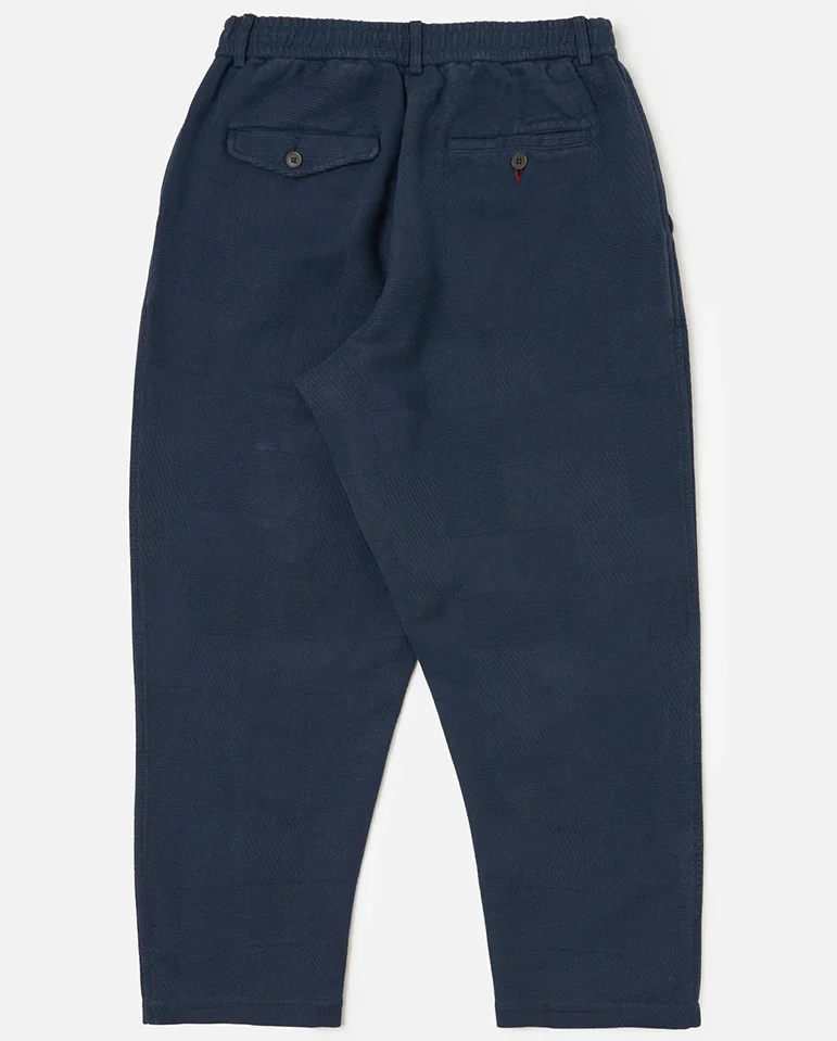 Pleated Track Pant - Dark Navy Patchwork - Image 5