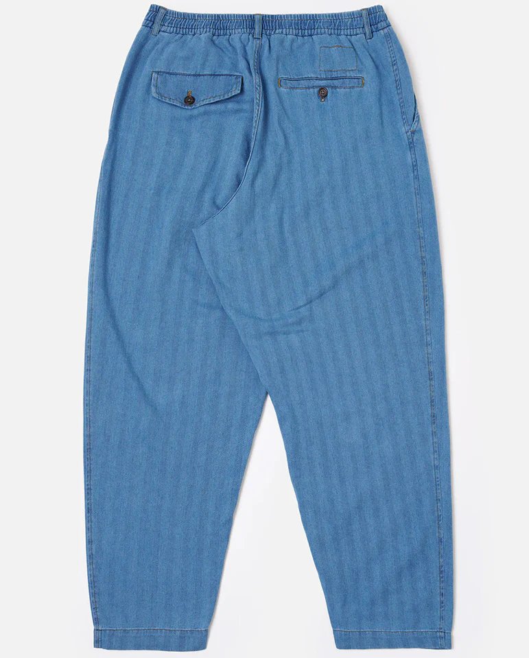 Pleated Track Pant - Washed Indigo - Image 5
