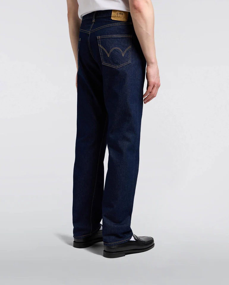 Regular Straight Kaihara Pure Indigo Openend Denim - Blue Rinsed - Image 3