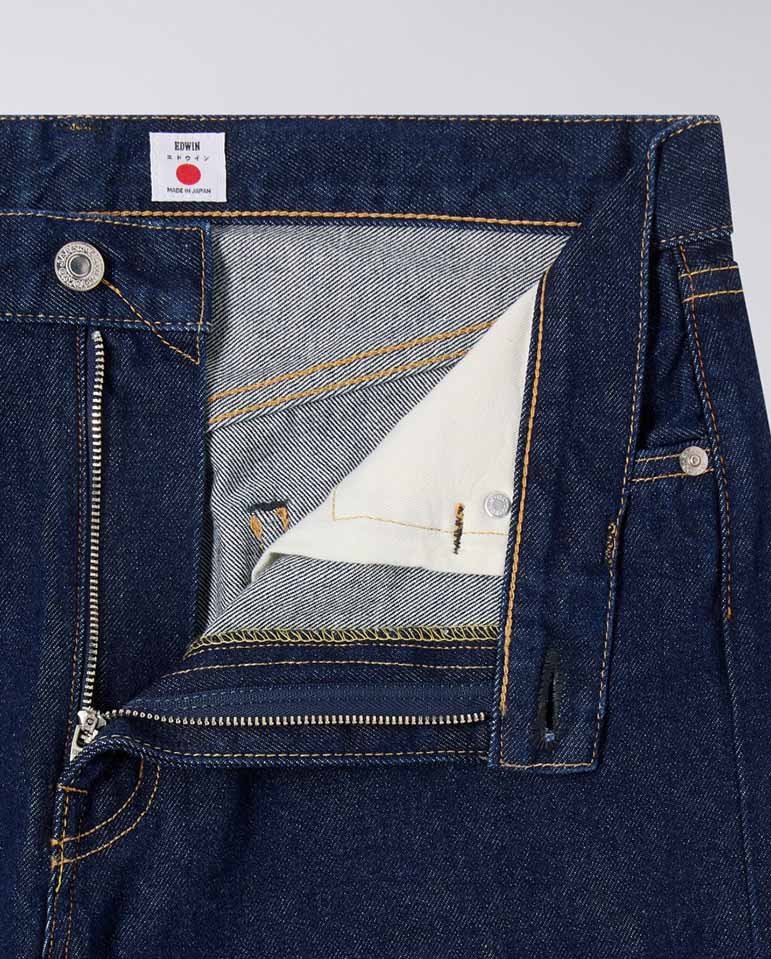 Regular Straight Kaihara Pure Indigo Openend Denim - Blue Rinsed - Image 5