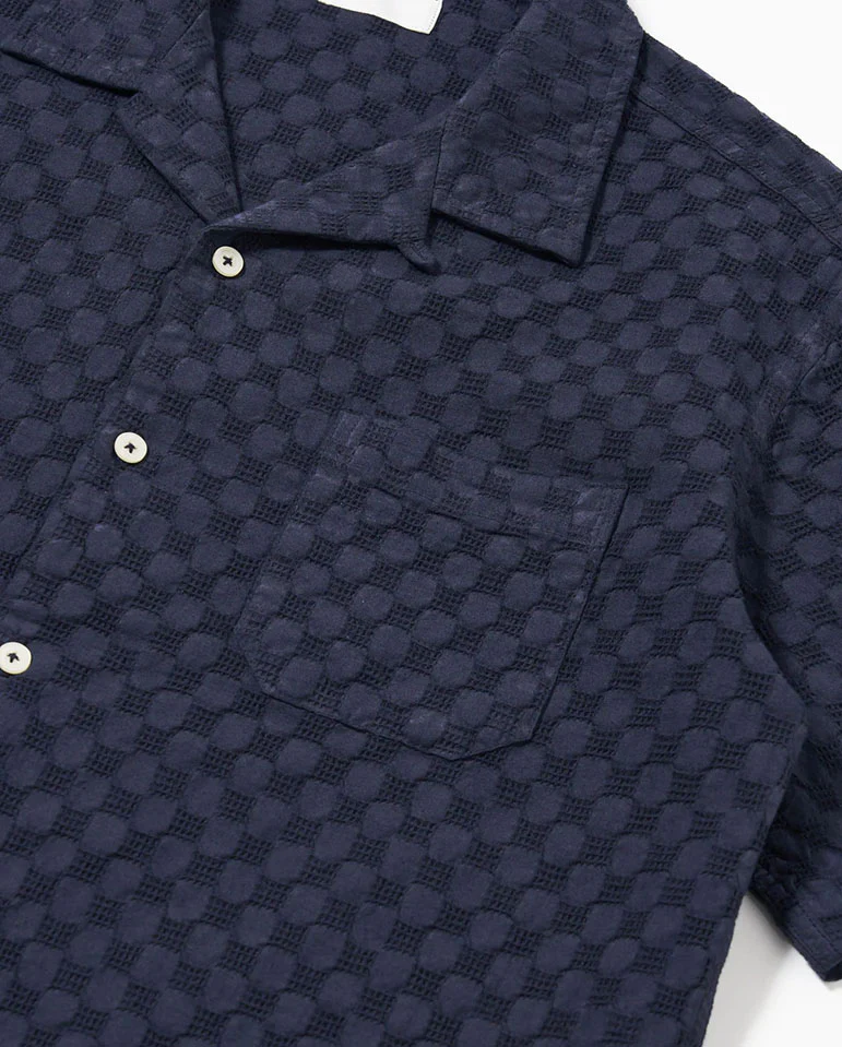 ROAD SHIRT - NAVY Dot Waffle - Image 2