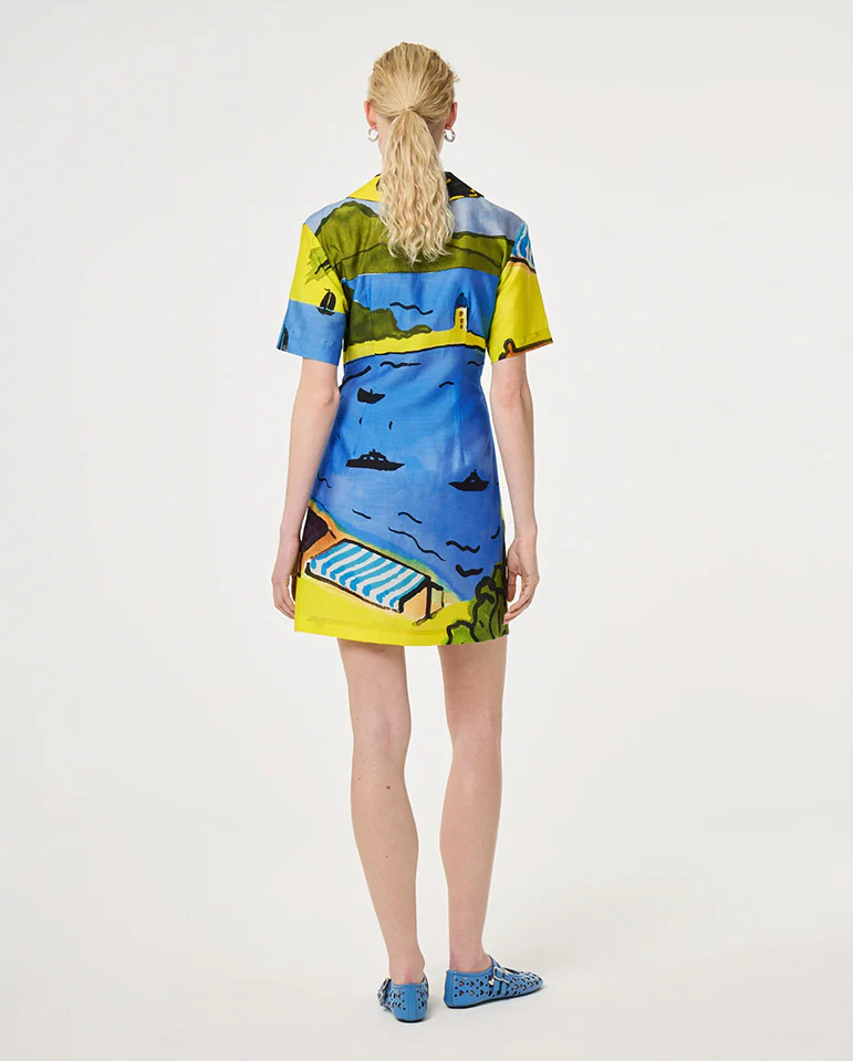 Roja Wrap Dress Dress - Blue Green - Image 4