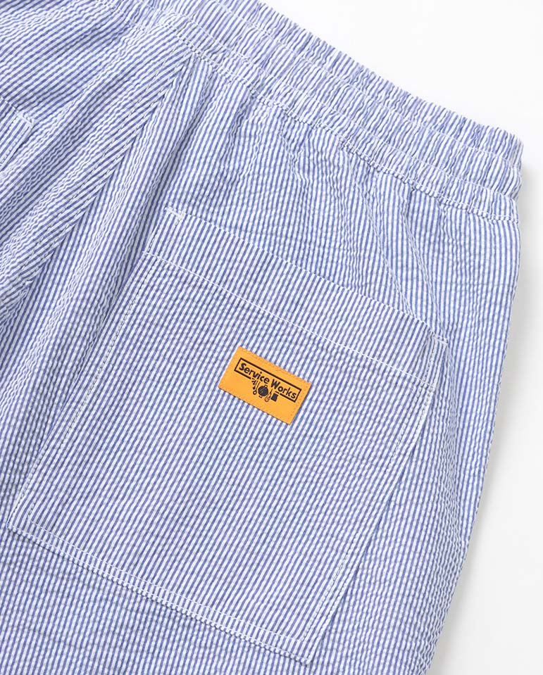 Seersucker Chef Shorts - Navy Stripe - Image 3