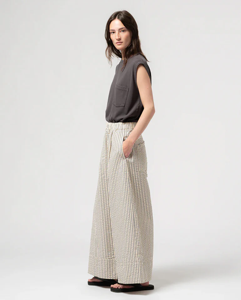 Seersucker Culotte - Iron/OffWhite - Image 3