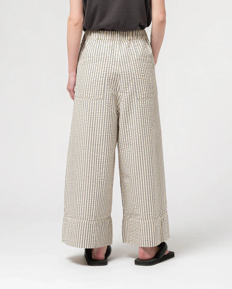 Seersucker Culotte - Iron/OffWhite - Image 5