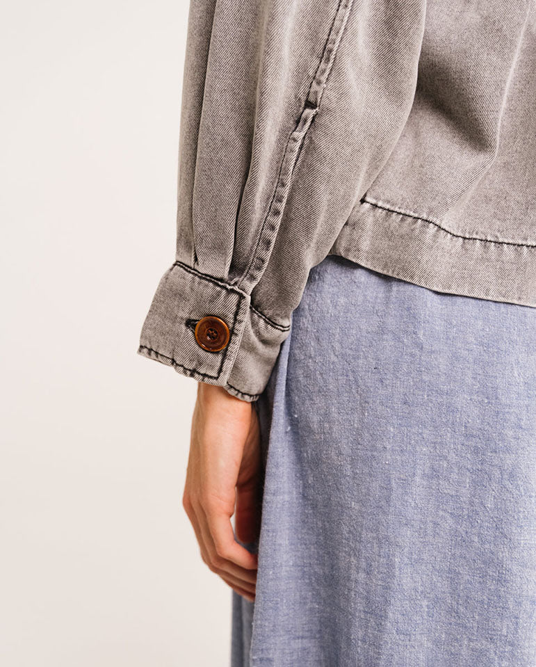 Sierra Chambray Jacket - Washed Black - Image 4