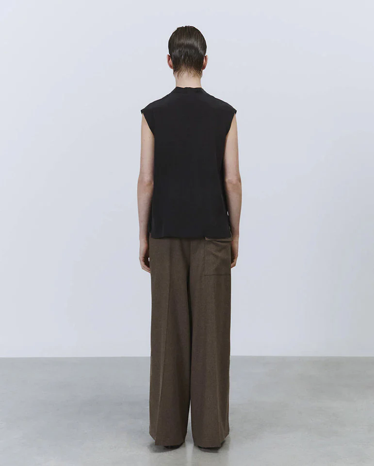 Silk Waistcoat Blouse BLACK - Image 3