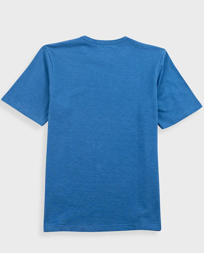 SLUB EMBROIDERED T-SHIRT - SOFT BLUE - Image 6