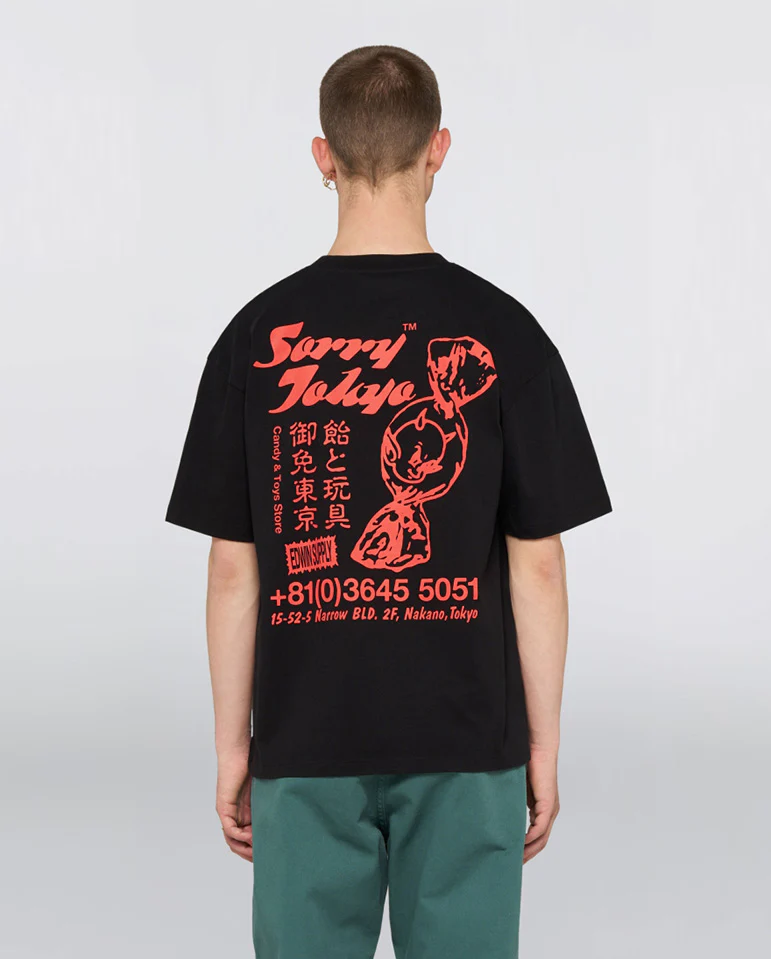 Sorry Tokyo T-Shirt - Black Garment wash - Image 3