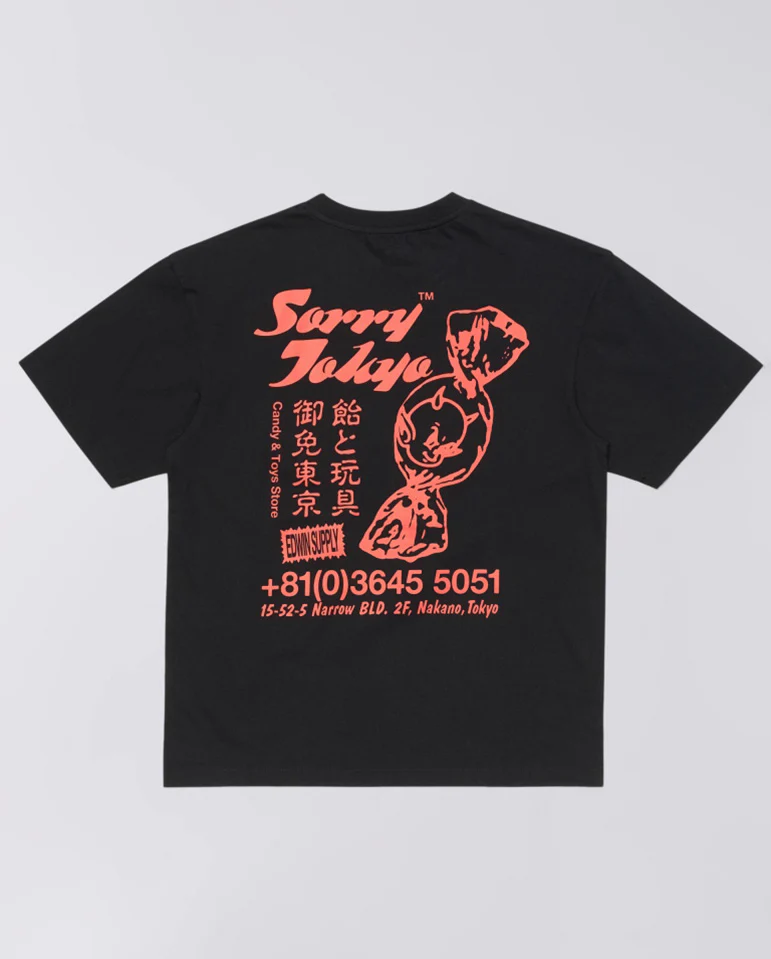 Sorry Tokyo T-Shirt - Black Garment wash - Image 4