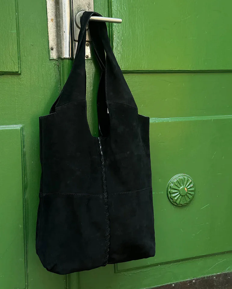 Suede Demi Bag Black - Image 3