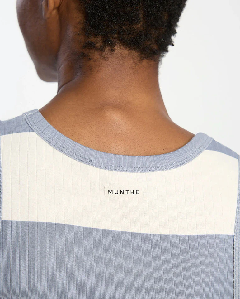 Tezza Stripe Vest Top - Blue Stripe - Image 5
