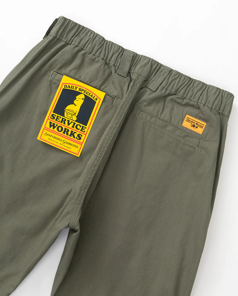 Twill Waiter Pants - Olive - Image 3
