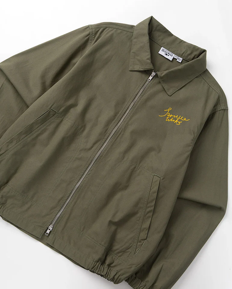 Twill Work Jacket - Olive - Image 3