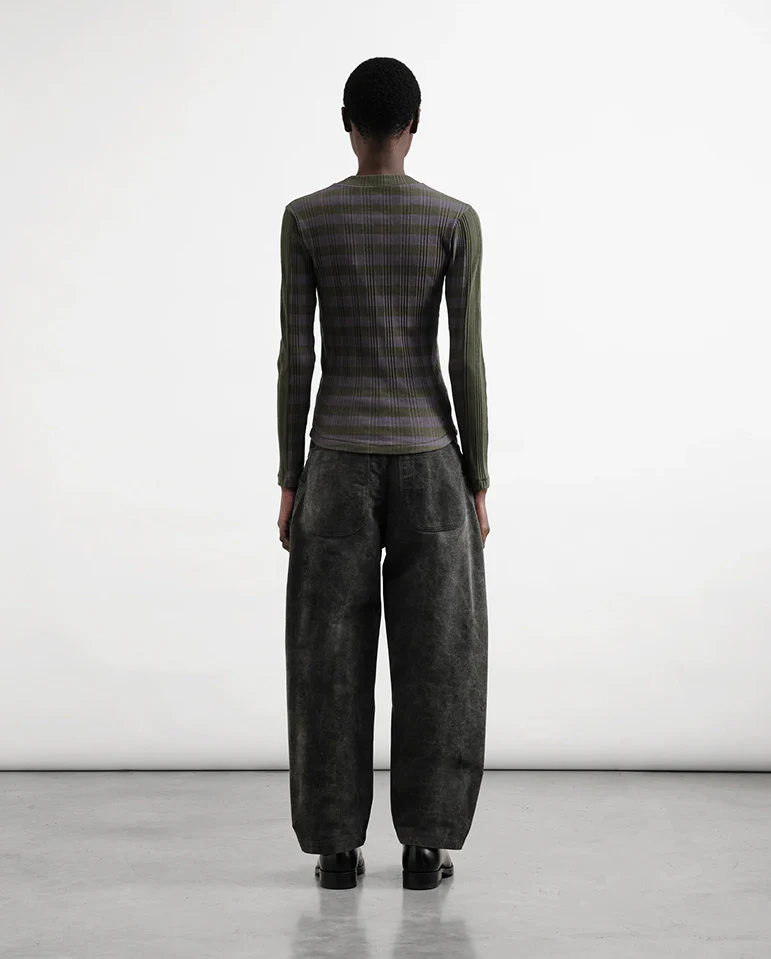 Twisted Seam Jean - Charcoal Denim - Image 4