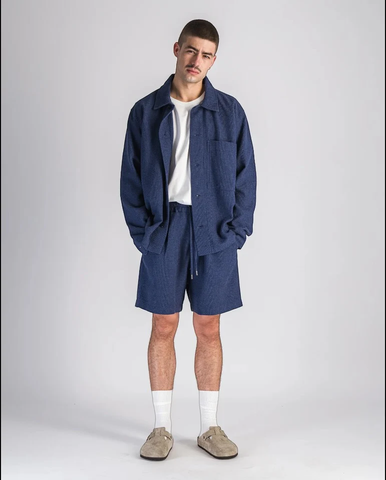 Waffle shirt - blue - Image 2