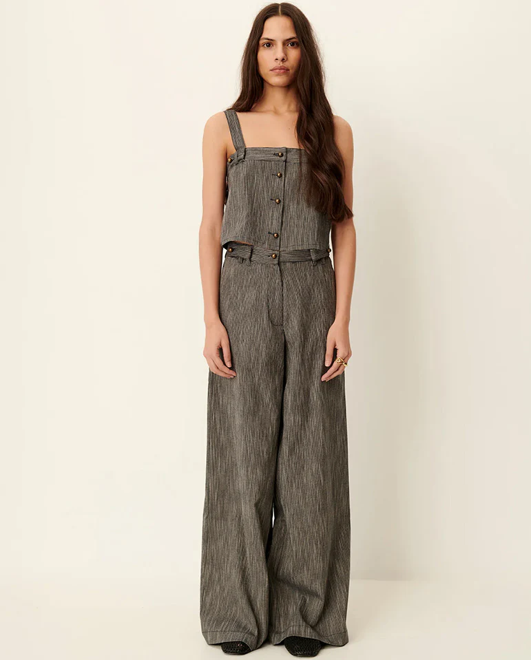 Wesley Sailor Trouser - Navy Stripe - Image 2