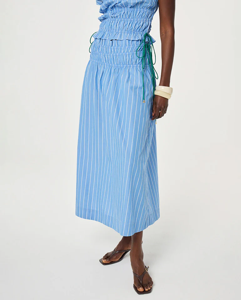 Yoko Skirt - Blue Stripe - Image 3